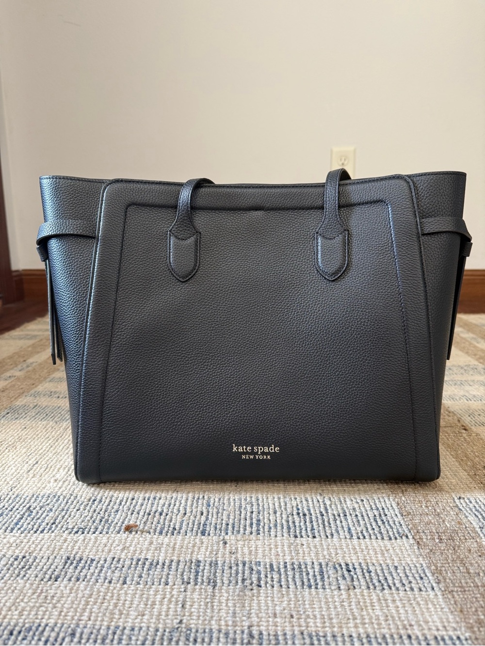 kate spade Black Pebbled Leather Tote
